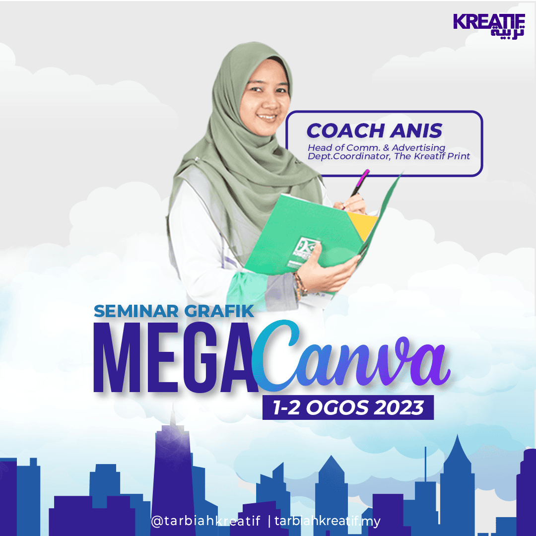Seminar Grafik MEGA Canva 2023 Head of Comm & Advertising, The Kreatif Print.