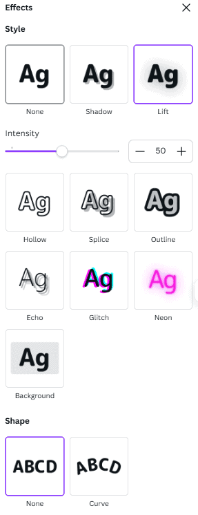 Creative tools in Canva for stunning designs.