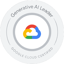 Google Cloud Certified logo with colorful cloud icon.